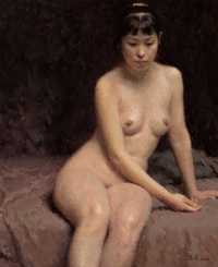 靳尚谊 2002年作 沉思中的女人体